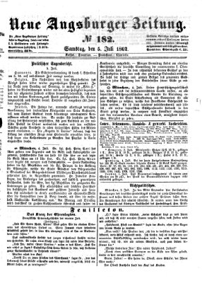 Neue Augsburger Zeitung Samstag 5. Juli 1862