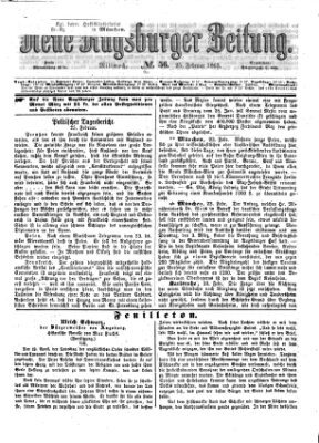 Neue Augsburger Zeitung Mittwoch 25. Februar 1863