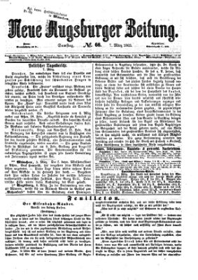 Neue Augsburger Zeitung Samstag 7. März 1863