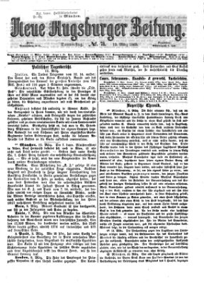 Neue Augsburger Zeitung Donnerstag 12. März 1863