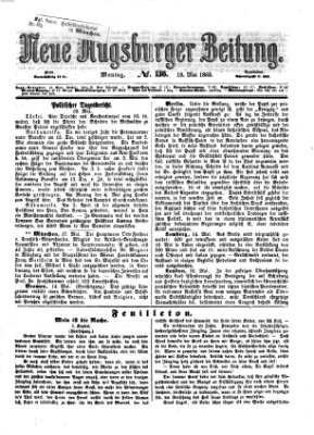 Neue Augsburger Zeitung Montag 18. Mai 1863