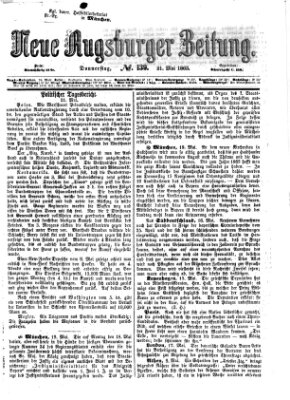 Neue Augsburger Zeitung Donnerstag 21. Mai 1863