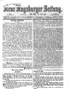 Neue Augsburger Zeitung Dienstag 23. Juni 1863