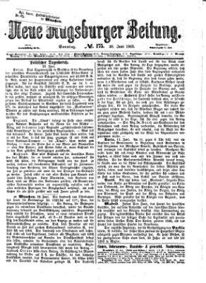 Neue Augsburger Zeitung Sonntag 28. Juni 1863