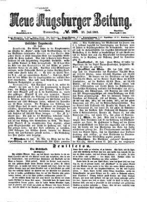 Neue Augsburger Zeitung Donnerstag 23. Juli 1863