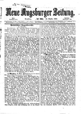 Neue Augsburger Zeitung Samstag 26. September 1863