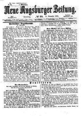 Neue Augsburger Zeitung Sonntag 15. November 1863