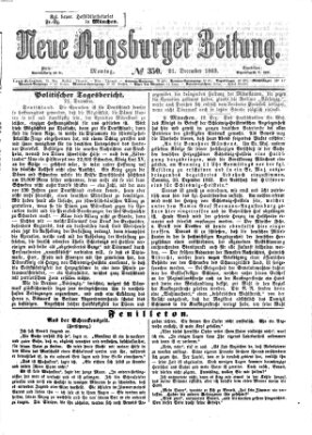 Neue Augsburger Zeitung Montag 21. Dezember 1863