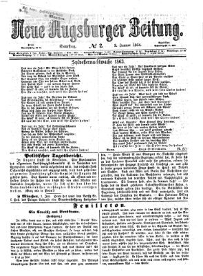 Neue Augsburger Zeitung Samstag 2. Januar 1864