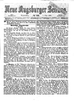 Neue Augsburger Zeitung Donnerstag 1. September 1864