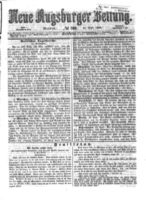 Neue Augsburger Zeitung Mittwoch 21. September 1864