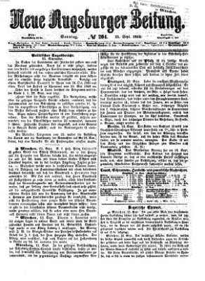 Neue Augsburger Zeitung Sonntag 25. September 1864