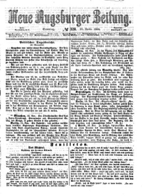 Neue Augsburger Zeitung Sonntag 20. November 1864