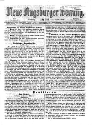 Neue Augsburger Zeitung Dienstag 22. November 1864