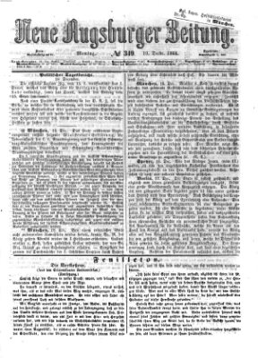 Neue Augsburger Zeitung Montag 19. Dezember 1864