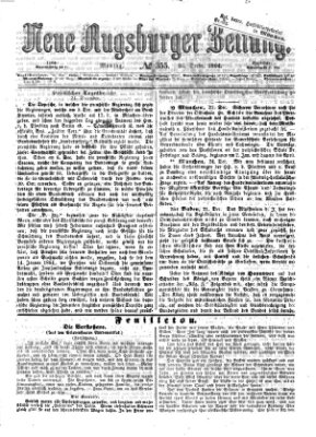 Neue Augsburger Zeitung Montag 26. Dezember 1864