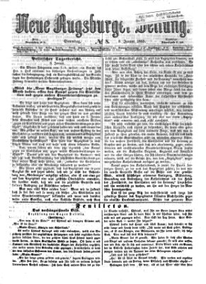 Neue Augsburger Zeitung Sonntag 8. Januar 1865