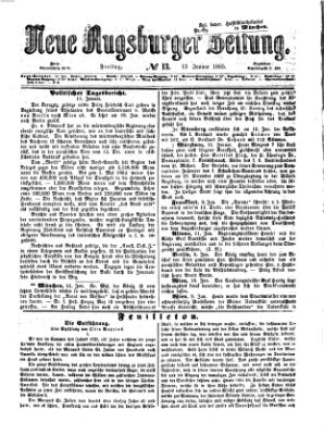 Neue Augsburger Zeitung Freitag 13. Januar 1865