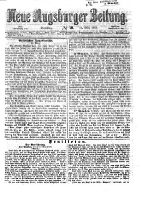Neue Augsburger Zeitung Samstag 11. März 1865