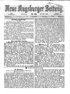 Neue Augsburger Zeitung Sonntag 28. Mai 1865