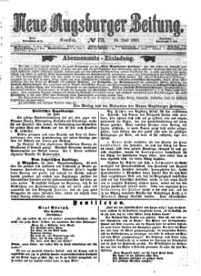 Neue Augsburger Zeitung Samstag 24. Juni 1865