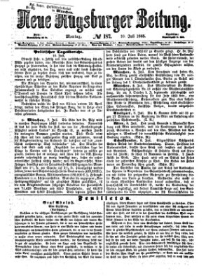 Neue Augsburger Zeitung Montag 10. Juli 1865