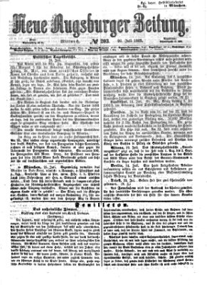 Neue Augsburger Zeitung Mittwoch 26. Juli 1865