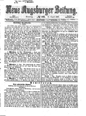 Neue Augsburger Zeitung Sonntag 13. August 1865