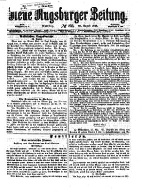 Neue Augsburger Zeitung Samstag 26. August 1865
