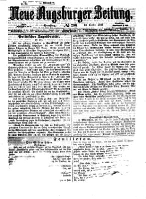Neue Augsburger Zeitung Samstag 28. Oktober 1865