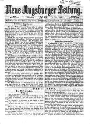 Neue Augsburger Zeitung Dienstag 7. November 1865