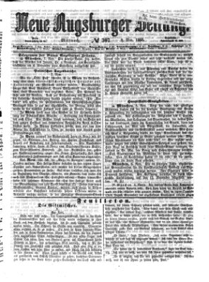 Neue Augsburger Zeitung Mittwoch 8. November 1865