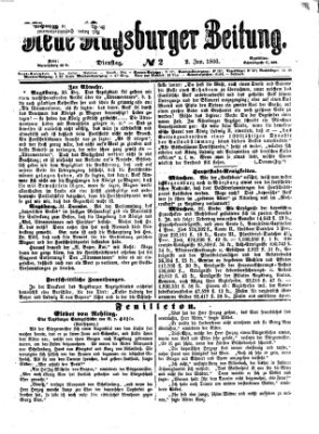 Neue Augsburger Zeitung Dienstag 2. Januar 1866