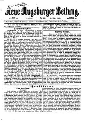 Neue Augsburger Zeitung Freitag 2. März 1866