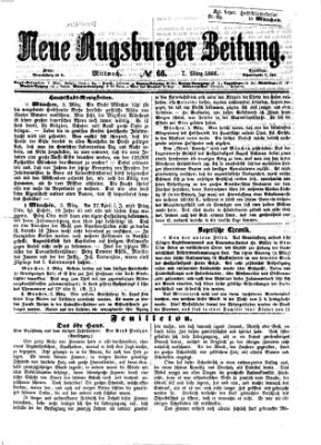 Neue Augsburger Zeitung Mittwoch 7. März 1866