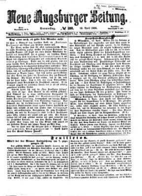 Neue Augsburger Zeitung Donnerstag 12. April 1866