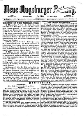 Neue Augsburger Zeitung Donnerstag 19. Juli 1866