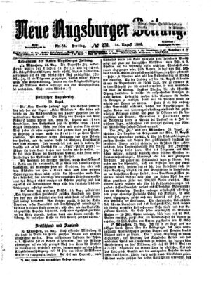 Neue Augsburger Zeitung Freitag 24. August 1866