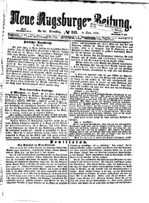 Neue Augsburger Zeitung Dienstag 4. September 1866
