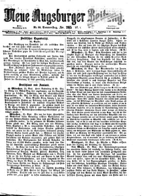 Neue Augsburger Zeitung Donnerstag 27. September 1866