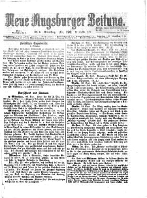 Neue Augsburger Zeitung Dienstag 2. Oktober 1866