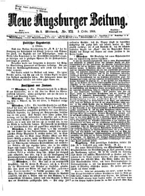 Neue Augsburger Zeitung Mittwoch 3. Oktober 1866