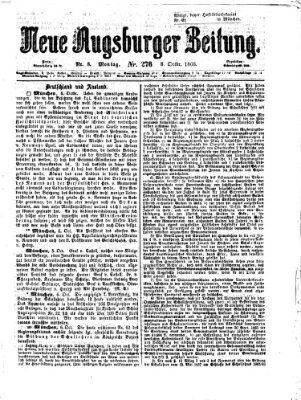 Neue Augsburger Zeitung Montag 8. Oktober 1866