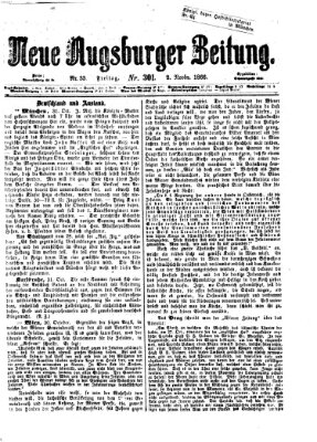 Neue Augsburger Zeitung Freitag 2. November 1866