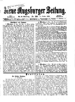 Neue Augsburger Zeitung Sonntag 11. November 1866