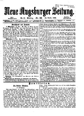 Neue Augsburger Zeitung Montag 12. November 1866