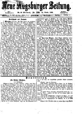 Neue Augsburger Zeitung Mittwoch 21. November 1866
