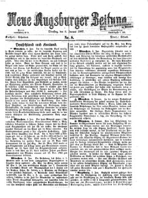 Neue Augsburger Zeitung Dienstag 8. Januar 1867