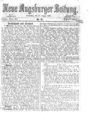 Neue Augsburger Zeitung Donnerstag 17. Januar 1867