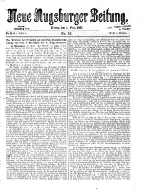 Neue Augsburger Zeitung Montag 4. März 1867